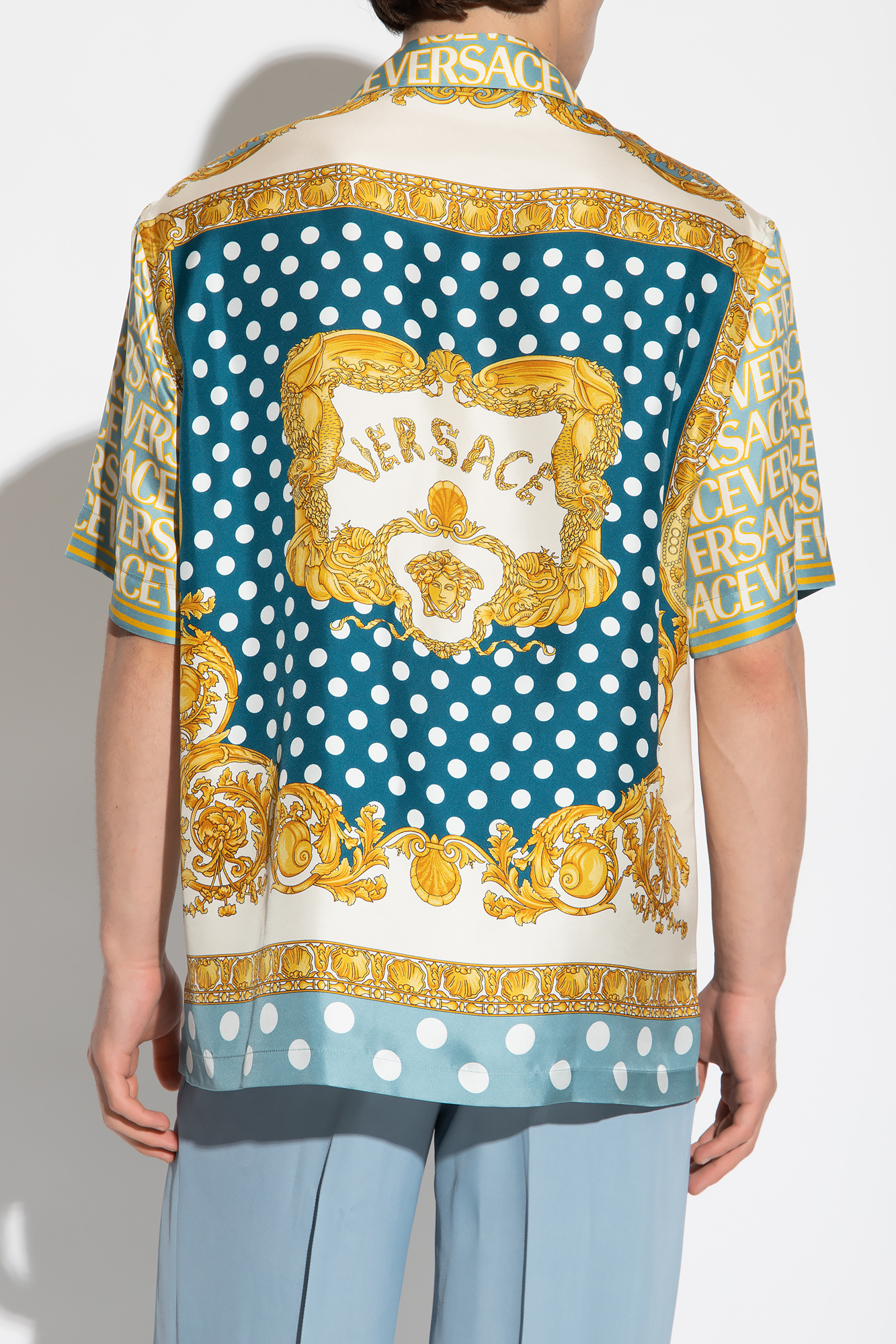 Versace short sleeve hot sale silk shirt